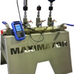Maximator Valve Test Stand Manifold with digital pressure gauge and calibrator