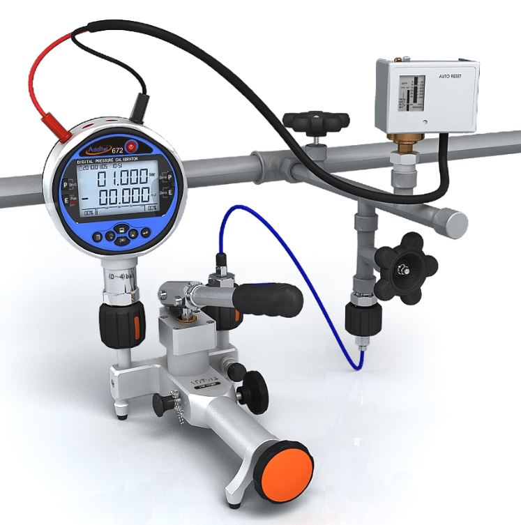 Additel ADT914 Pneumatic Handheld Pressure Test Pump with ADT672 Digital Pressure calibrator