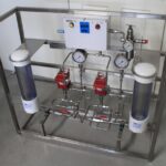MAXIMATOR's M Series Chemical Injection Skid featuring: Push button operation & Dual M series chemical injection pumps